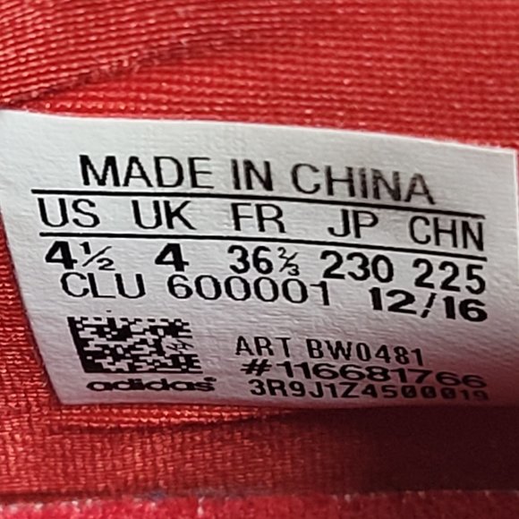 Adidas Dame 3 Damian Lillard 2016 Basketball Youth Red Shoes BW0481 US Size 4.5 - Picture 8 of 8